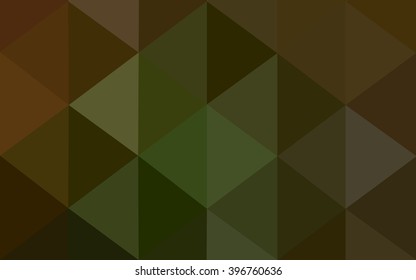 Multicolor dark green, yellow, orange polygonal illustration, which consist of triangles. Geometric background in Origami style with gradient. Triangular design for your business.