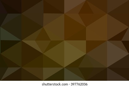 Multicolor dark green, yellow, orange polygonal illustration, which consist of triangles. Geometric background in Origami style with gradient. Triangular design for your business.
