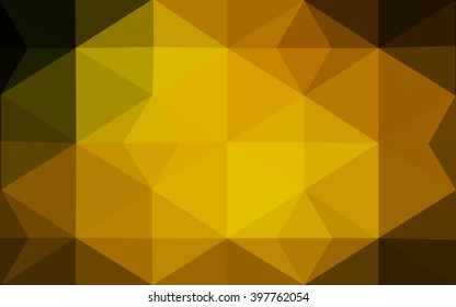 Multicolor dark green, yellow, orange polygonal illustration, which consist of triangles. Geometric background in Origami style with gradient. Triangular design for your business.