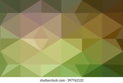 Multicolor dark green, yellow, orange polygonal illustration, which consist of triangles. Geometric background in Origami style with gradient. Triangular design for your business.
