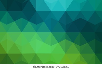 Multicolor dark green, yellow, orange polygonal illustration, which consist of triangles. Geometric background in Origami style with gradient. Triangular design for your business.