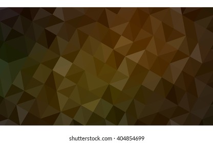 Multicolor dark green, yellow, orange polygonal illustration, which consist of triangles. Geometric background in Origami style with gradient. Triangular design for your business.