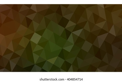 Multicolor dark green, yellow, orange polygonal illustration, which consist of triangles. Geometric background in Origami style with gradient. Triangular design for your business.
