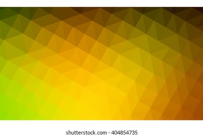 Multicolor dark green, yellow, orange polygonal illustration, which consist of triangles. Geometric background in Origami style with gradient. Triangular design for your business.