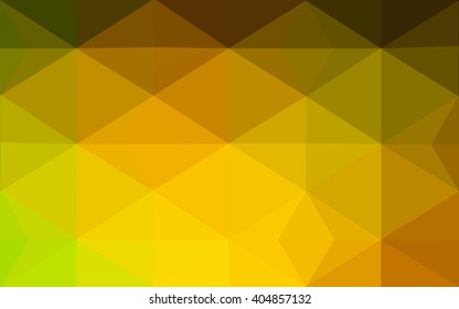 Multicolor dark green, yellow, orange polygonal illustration, which consist of triangles. Geometric background in Origami style with gradient. Triangular design for your business.