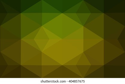 Multicolor dark green, yellow, orange polygonal illustration, which consist of triangles. Geometric background in Origami style with gradient. Triangular design for your business.