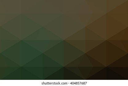 Multicolor dark green, yellow, orange polygonal illustration, which consist of triangles. Geometric background in Origami style with gradient. Triangular design for your business.