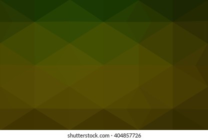 Multicolor dark green, yellow, orange polygonal illustration, which consist of triangles. Geometric background in Origami style with gradient. Triangular design for your business.