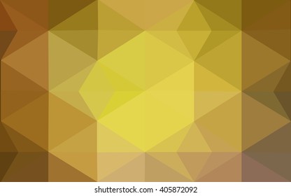 Multicolor dark green, yellow, orange polygonal illustration, which consist of triangles. Geometric background in Origami style with gradient. Triangular design for your business.