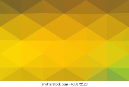 Multicolor dark green, yellow, orange polygonal illustration, which consist of triangles. Geometric background in Origami style with gradient. Triangular design for your business.