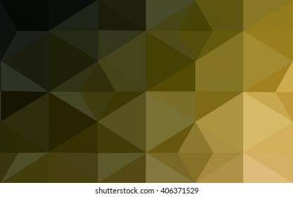 Multicolor dark green, yellow, orange polygonal illustration, which consist of triangles. Geometric background in Origami style with gradient. Triangular design for your business.