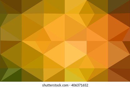 Multicolor dark green, yellow, orange polygonal illustration, which consist of triangles. Geometric background in Origami style with gradient. Triangular design for your business.