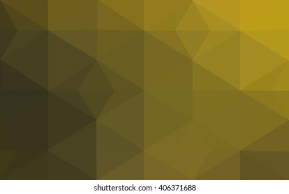 Multicolor dark green, yellow, orange polygonal illustration, which consist of triangles. Geometric background in Origami style with gradient. Triangular design for your business.