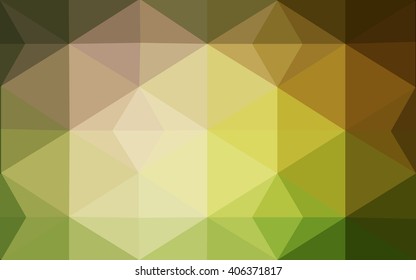 Multicolor dark green, yellow, orange polygonal illustration, which consist of triangles. Geometric background in Origami style with gradient. Triangular design for your business.