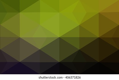 Multicolor dark green, yellow, orange polygonal illustration, which consist of triangles. Geometric background in Origami style with gradient. Triangular design for your business.