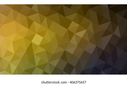 Multicolor dark green, yellow, orange polygonal illustration, which consist of triangles. Geometric background in Origami style with gradient. Triangular design for your business.