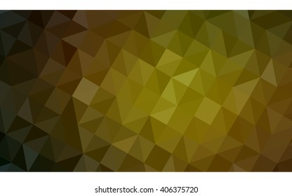 Multicolor dark green, yellow, orange polygonal illustration, which consist of triangles. Geometric background in Origami style with gradient. Triangular design for your business.
