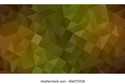 Multicolor dark green, yellow, orange polygonal illustration, which consist of triangles. Geometric background in Origami style with gradient. Triangular design for your business.