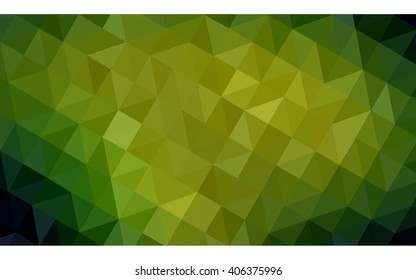 Multicolor dark green, yellow, orange polygonal illustration, which consist of triangles. Geometric background in Origami style with gradient. Triangular design for your business.
