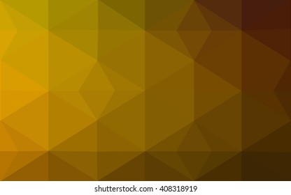 Multicolor dark green, yellow, orange polygonal illustration, which consist of triangles. Geometric background in Origami style with gradient. Triangular design for your business.