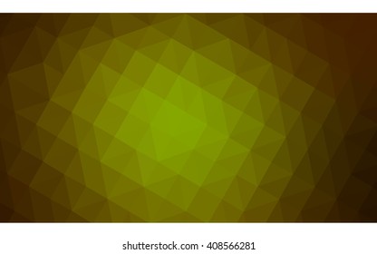 Multicolor dark green, yellow, orange polygonal illustration, which consist of triangles. Geometric background in Origami style with gradient. Triangular design for your business.