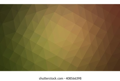 Multicolor dark green, yellow, orange polygonal illustration, which consist of triangles. Geometric background in Origami style with gradient. Triangular design for your business.