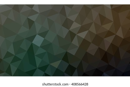 Multicolor dark green, yellow, orange polygonal illustration, which consist of triangles. Geometric background in Origami style with gradient. Triangular design for your business.