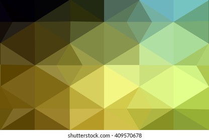 Multicolor dark green, yellow, orange polygonal illustration, which consist of triangles. Geometric background in Origami style with gradient. Triangular design for your business.