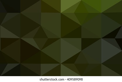 Multicolor dark green, yellow, orange polygonal illustration, which consist of triangles. Geometric background in Origami style with gradient. Triangular design for your business.