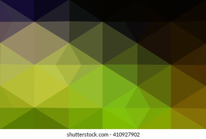 Multicolor dark green, yellow, orange polygonal illustration, which consist of triangles. Geometric background in Origami style with gradient. Triangular design for your business.
