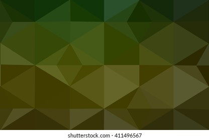 Multicolor dark green, yellow, orange polygonal illustration, which consist of triangles. Geometric background in Origami style with gradient. Triangular design for your business.