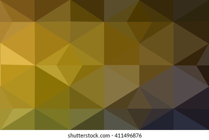 Multicolor dark green, yellow, orange polygonal illustration, which consist of triangles. Geometric background in Origami style with gradient. Triangular design for your business.
