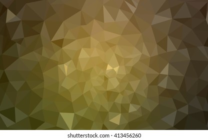 Multicolor dark green, yellow, orange polygonal illustration, which consist of triangles. Geometric background in Origami style with gradient. Triangular design for your business.