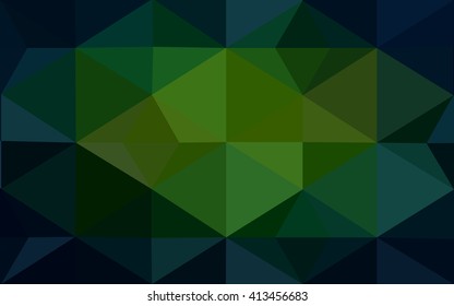 Multicolor dark green, yellow, orange polygonal illustration, which consist of triangles. Geometric background in Origami style with gradient. Triangular design for your business.