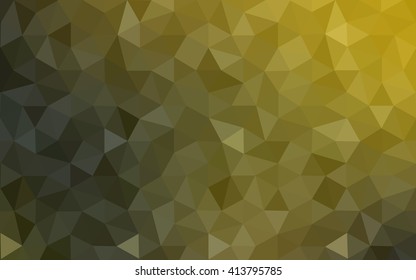 Multicolor dark green, yellow, orange polygonal illustration, which consist of triangles. Geometric background in Origami style with gradient. Triangular design for your business.