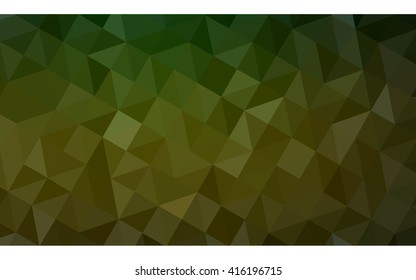 Multicolor dark green, yellow, orange polygonal illustration, which consist of triangles. Geometric background in Origami style with gradient. Triangular design for your business.