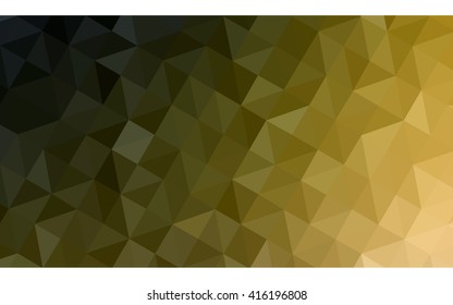 Multicolor dark green, yellow, orange polygonal illustration, which consist of triangles. Geometric background in Origami style with gradient. Triangular design for your business.