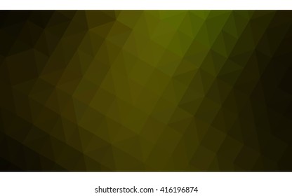 Multicolor dark green, yellow, orange polygonal illustration, which consist of triangles. Geometric background in Origami style with gradient. Triangular design for your business.