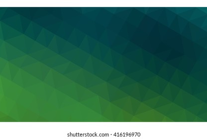 Multicolor dark green, yellow, orange polygonal illustration, which consist of triangles. Geometric background in Origami style with gradient. Triangular design for your business.