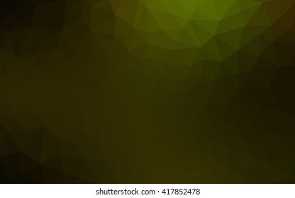 Multicolor dark green, yellow, orange polygonal illustration, which consist of triangles. Geometric background in Origami style with gradient. Triangular design for your business.