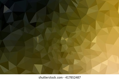 Multicolor dark green, yellow, orange polygonal illustration, which consist of triangles. Geometric background in Origami style with gradient. Triangular design for your business.