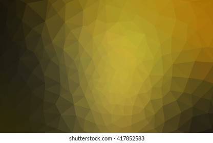 Multicolor dark green, yellow, orange polygonal illustration, which consist of triangles. Geometric background in Origami style with gradient. Triangular design for your business.