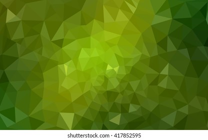 Multicolor dark green, yellow, orange polygonal illustration, which consist of triangles. Geometric background in Origami style with gradient. Triangular design for your business.