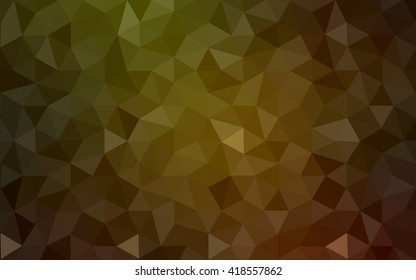 Multicolor dark green, yellow, orange polygonal illustration, which consist of triangles. Geometric background in Origami style with gradient. Triangular design for your business.