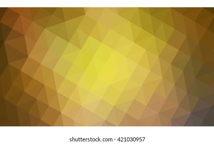 Multicolor dark green, yellow, orange polygonal illustration, which consist of triangles. Geometric background in Origami style with gradient. Triangular design for your business.