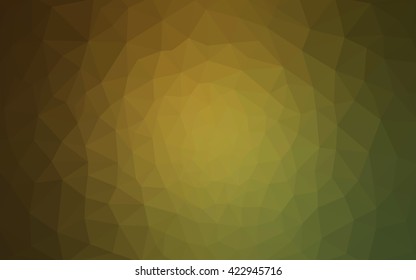 Multicolor dark green, yellow, orange polygonal illustration, which consist of triangles. Geometric background in Origami style with gradient. Triangular design for your business.