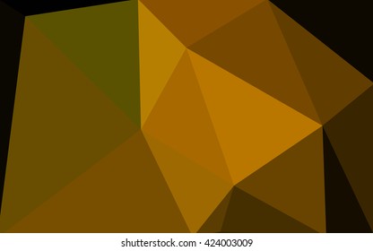 Multicolor dark green, yellow, orange polygonal illustration, which consist of triangles. Geometric background in Origami style with gradient. Triangular design for your business.