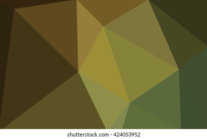 Multicolor dark green, yellow, orange polygonal illustration, which consist of triangles. Geometric background in Origami style with gradient. Triangular design for your business.