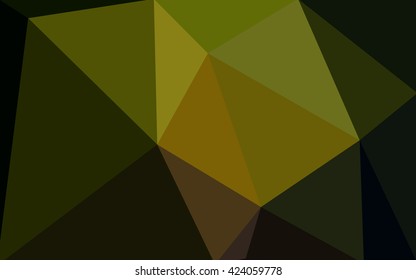 Multicolor dark green, yellow, orange polygonal illustration, which consist of triangles. Geometric background in Origami style with gradient. Triangular design for your business.