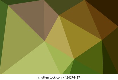 Multicolor dark green, yellow, orange polygonal illustration, which consist of triangles. Geometric background in Origami style with gradient. Triangular design for your business.
